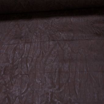 Potahová látka, čalounická koženka s filcem NATURHAVEN 08, extra odolná imitace kůže, tmavě hnědá, pokrčený efekt, š.140cm, 560g/m2 (látka v metráži)