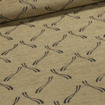 Potahová látka TE/VITA 8/19, šedé vlnky na béžové, š.140cm (látka v metráži)