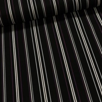 Potahové akrylové plátno (dralon, teflon) na zahradní nábytek, černo-fialový pruh, š.140cm (látka v metráži)