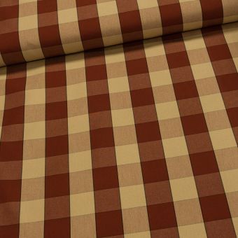 Potahové akrylové plátno (dralon, teflon) na zahradní nábytek, tera-béžová kostka, š.140cm (látka v metráži)