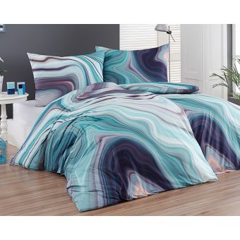 Povlečení Matějovský ACHÁT, modrý vzor, bavlna hladká digitál, (více rozměrů)