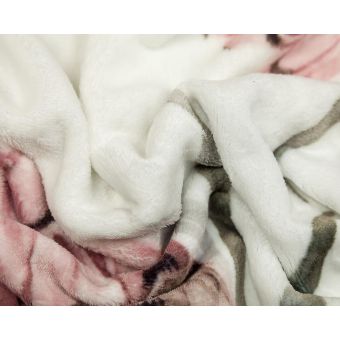 Povlečení BOTANIKA mikroflanel, růžové květy 140x200cm + 70x90cm