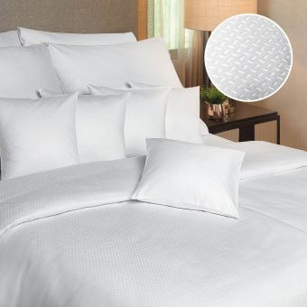 Povlečení KÁVOVÉ ZRNO BÍLÉ, damašek Bohema, 140x200cm + 70x90cm