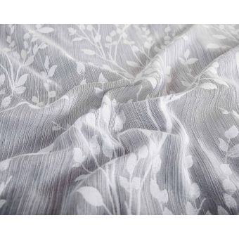 Povlečení letní BOSTON ŠEDÝ, rostlinný motiv, žakárové, 140x200cm + 70x90cm