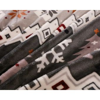 Povlečení MAGIC FLAKE hnědý severský vzor, mikroflanel, 140x200cm + 70x90cm