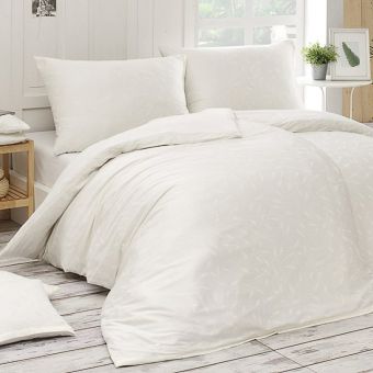 Povlečení Matějovský VICTORIA BÍLÁ, květinové, damašek, 140x200cm + 70x90cm