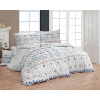 Povlečení Matějovský ASPEN, severský vzor, bílo-modré, flanel premium (více rozměrů)