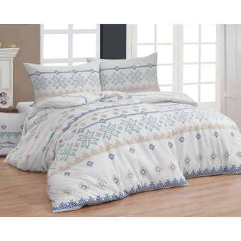 Povlečení Matějovský ASPEN, severský vzor, bílo-modré, flanel premium (více rozměrů)