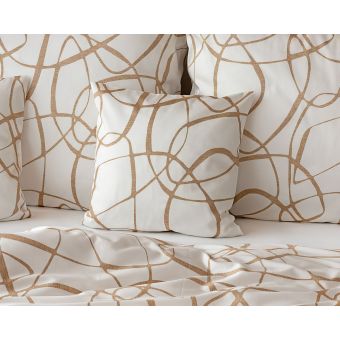 Povlečení Matějovský BIANCO, béžové spirály, flanel premium (více rozměrů)