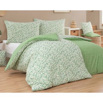 Povlečení Matějovský GALA, listy, zelené, 140x200cm + 70x90cm, (více materiálů)
