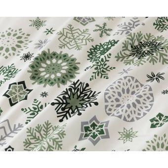 Povlečení Matějovský GREEN STARS, zelené vločky, bavlna hladká (více rozměrů)