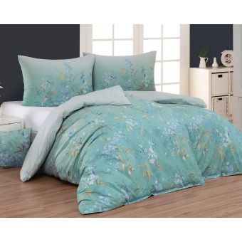 Povlečení Matějovský LIBBY, květinový vzor, tyrkysové, bavlna hladká digitál, (více rozměrů)