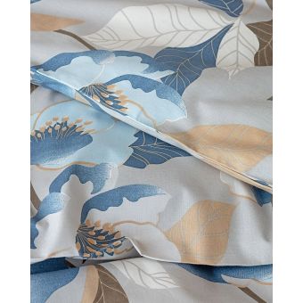 Povlečení Matějovský MARION, květinový vzor, modro-béžové (více materiálů, rozměrů)