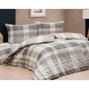 Povlečení Matějovský RODRIGO, káro, béžové (více materiálů, rozměrů)