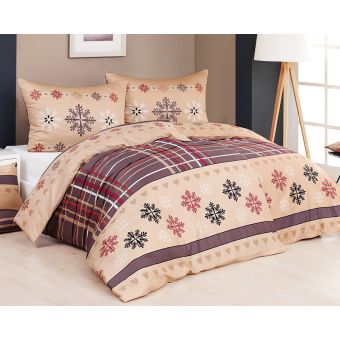 Povlečení Matějovský TINSEL, vločky, béžové (více rozměrů, materiálů)