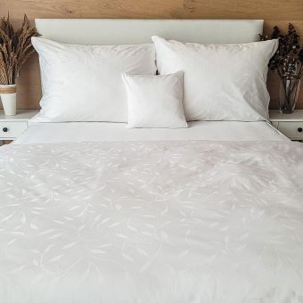 Povlečení Matějovský VICTORIA BÍLÁ květinové, damašek (více rozměrů)