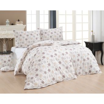 Povlečení Matějovský WINTER GLOW, vločky, béžové, (více materiálů, rozměrů)