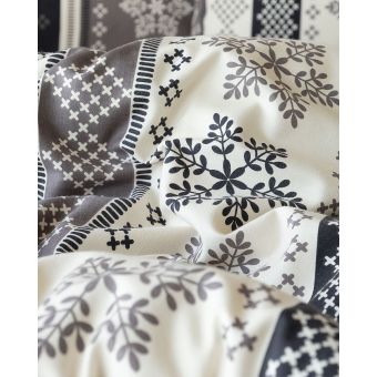 Povlečení Matějovský SCANDIC, severský vzor s vločkami, hnědo-smetanové, flanel premium, 140x200cm + 70x90cm