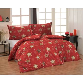 Povlečení Matějovský MERCI, červeno-zlatý zimní vzor (více rozměrů, materiálů)