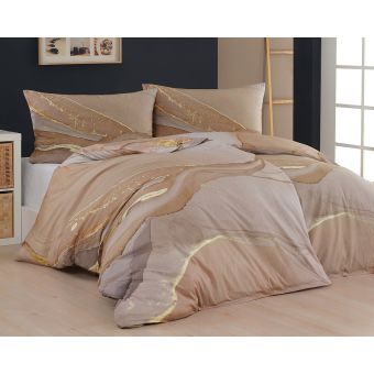 Povlečení Matějovský RIANA, zlaté vlnky, krémové, bavlna hladká digitál, (více rozměrů)