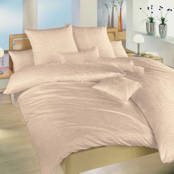 Povlečení UNI BÉŽOVÝ, krep, 140x200cm + 70x90cm