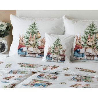 Dětské povlečení Matějovský WINTER STORIES vánoční, zvířátka ve vánoční čas, bavlna hladká (více rozměrů)