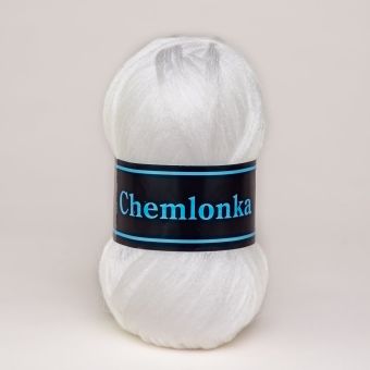 Pletací / háčkovací příze Ariadne CHEMLONKA 001 bílá, jednobarevná, 50g/250m