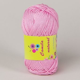 Pletací / háčkovací příze Storex CAMILA NATURAL 38 světle růžová, jednobarevná, 50g/125m