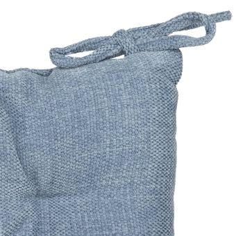 Prošívaný sedák 155963 B, žinýlka, modrý, čtverec 40x40cm