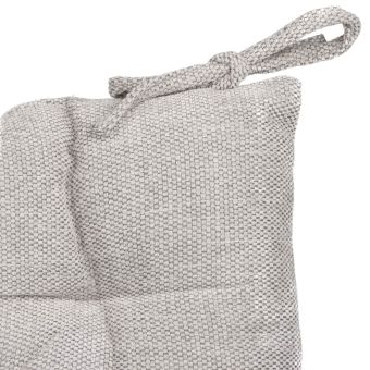 Prošívaný sedák 155963 C, žinýlka, světle šedý, čtverec 40x40cm