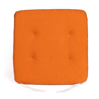Prošívaný sedák ORBY b.6, oranžový, čtverec 40x40cm