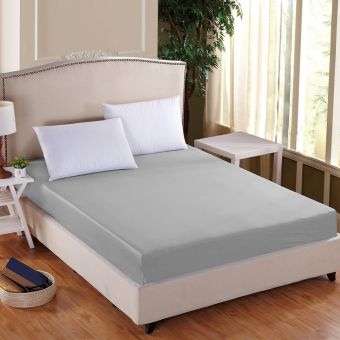 Luxusní napínací mako-jersey prostěradlo s lycrou DELUXE 120x200cm / 30cm elastické, šedé