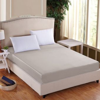 Luxusní napínací mako-jersey prostěradlo s lycrou DELUXE 140x200cm / 30cm elastické, světle šedé