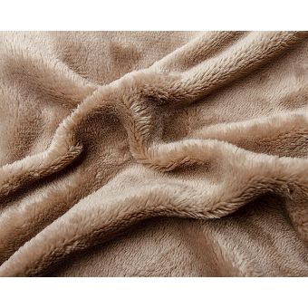 Prostěradlo MIKROFLANEL SLEEP WELL 90x200cm, čokoládová (kapučíno)