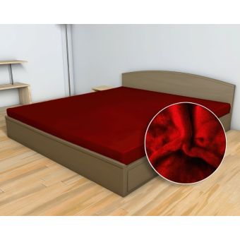 Prostěradlo MIKROFLANEL SLEEP WELL 90x200cm, bordó