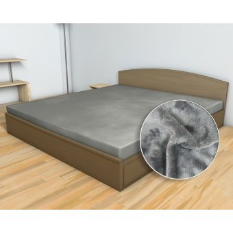 Prostěradlo MIKROFLANEL SLEEP WELL 180x200cm, světle šedé