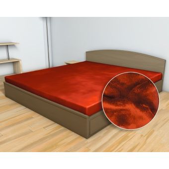 Prostěradlo MIKROFLANEL SLEEP WELL 90x200cm, terakota