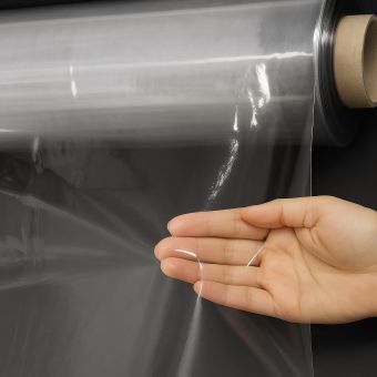 Ubrus PVC průhledný 0009, bez vzoru, š.130cm (metráž)