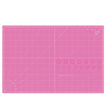 Řezací podložka na látky, patchwork TEXI PINK L, samosvorná, růžová, 90x60cm, vel. L, tloušťka 3mm