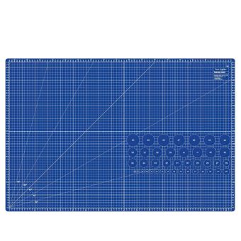 Řezací podložka na látky, patchwork TEXI BLUE L, samosvorná, modrá, 90x60cm, vel. L, tloušťka 3mm