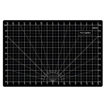 Řezací podložka na látky, patchwork TEXI BLACK S, samosvorná, černá, 45x30cm, vel. S , tloušťka 3mm