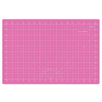 Řezací podložka na látky, patchwork TEXI PINK S, samosvorná, růžová, 45x30cm, vel. S , tloušťka 3mm