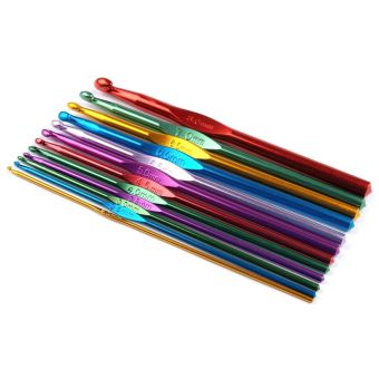 Háčky na háčkování hliníkové 040171, sada 12 velikostí