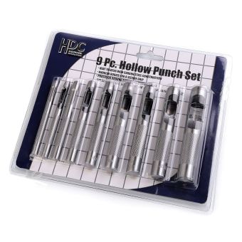 Sada výsečníků / děrovačů na látky a kůži 750796, kovové, průměry otvorů 3;4;5;6;8;9;10;11;12mm, 9 kusů