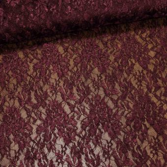 Šatovka / krajka 262, vínová, š.150cm (látka v metráži)