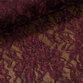 Šatovka / krajka 262, vínová, š.150cm (látka v metráži)