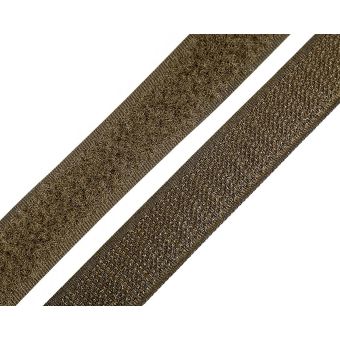 Suchý zip háček + plyš 740843/305 khaki zelený, šířka 2cm (v metráži)