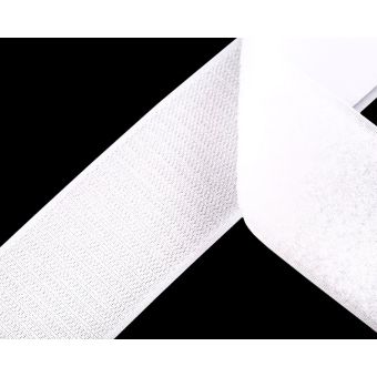 Suchý zip háček + plyš 750627 bílý, šířka 5cm (v metráži)