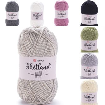 Pletací příze YarnArt SHETLAND jednobarevná, klasická 100g/220m