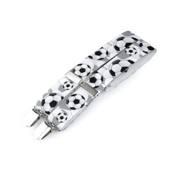 Šle dětské, délka 70cm, šíře 2,5cm, tvar Y, FOTBAL černobílé, 650249/17